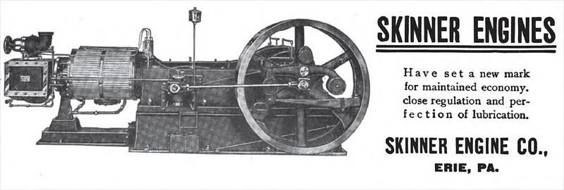 Skinner &amp; Wood - 1909 Ad-Skinner Engine Co., Steam Engine ...