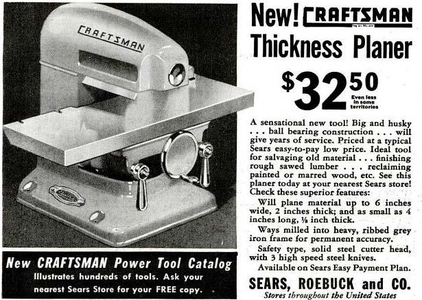 Sears | Craftsman - Craftsman Thickness Planer | VintageMachinery.org