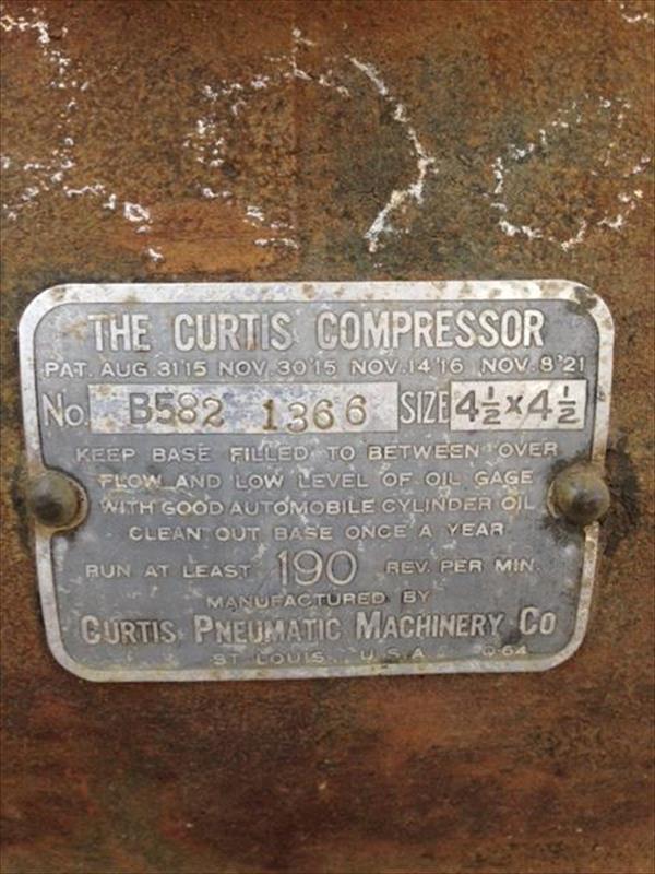 FOR SALE 1916 Antique Curtis air compressor US 200.00 (PRAIRIEVILLE