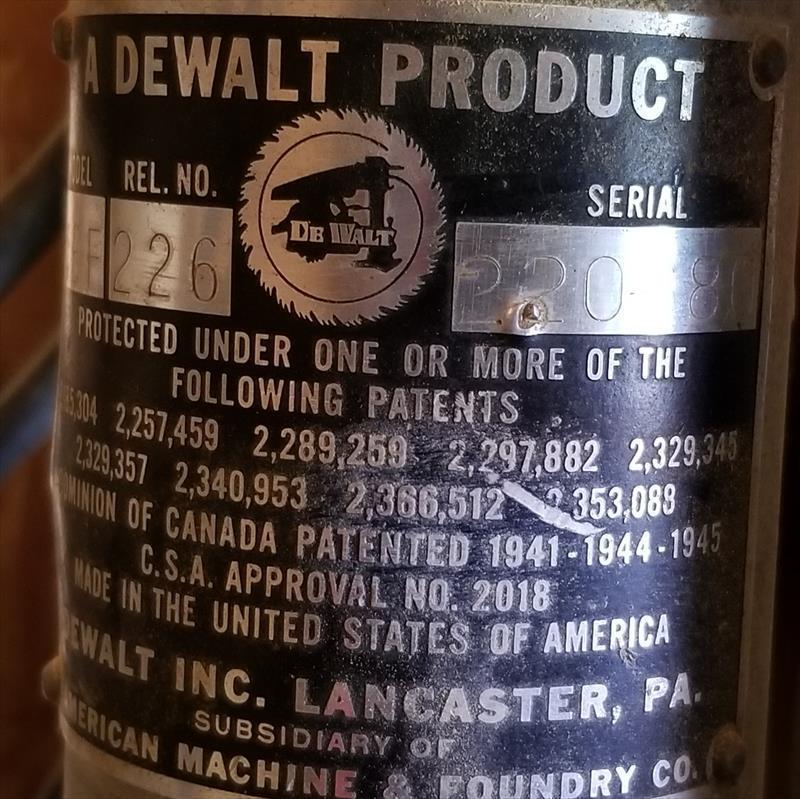 Vintage Dewalt Radial Arm Saw Model MBF US 300.00 (Ashland, WI