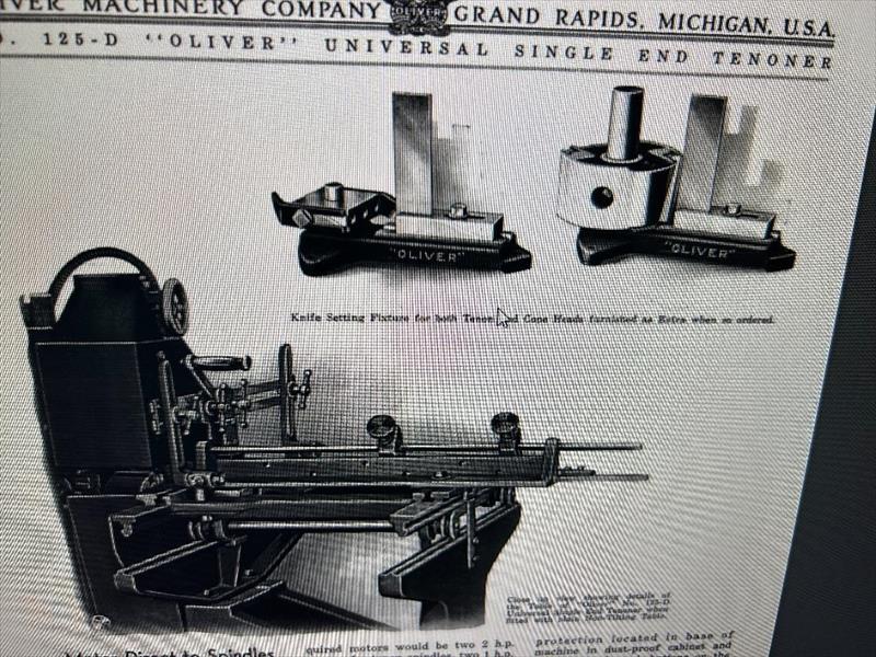 WTB Oliver 585 tool grinder, 125D Tenoner and 166 US 1.00 (Topeka, KS)