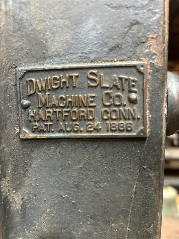 Dwight Slate Flat Belt Drill Press 1886 US 50.00 (Acton, MA)