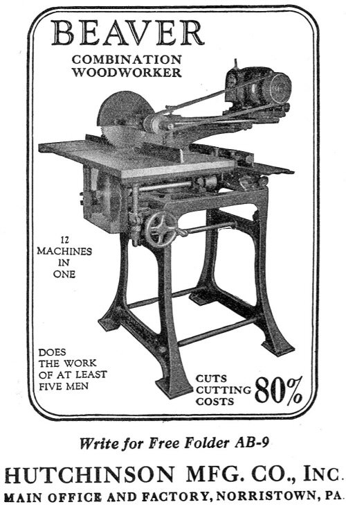 Hutchinson Manufacturing Co., Inc. 1929 Ad Beaver Combination