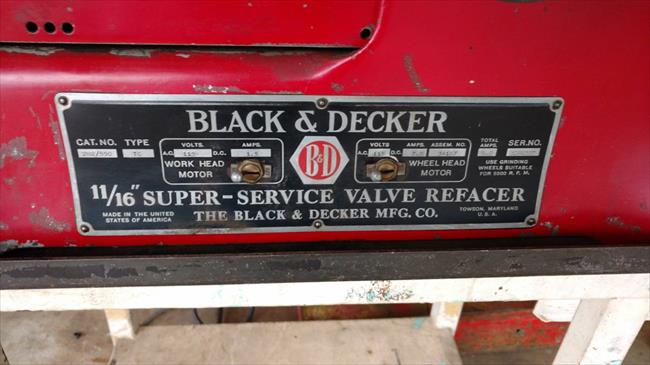 Black & Decker 9/16 N.W.A. Super Service Valve Refacer Grinder