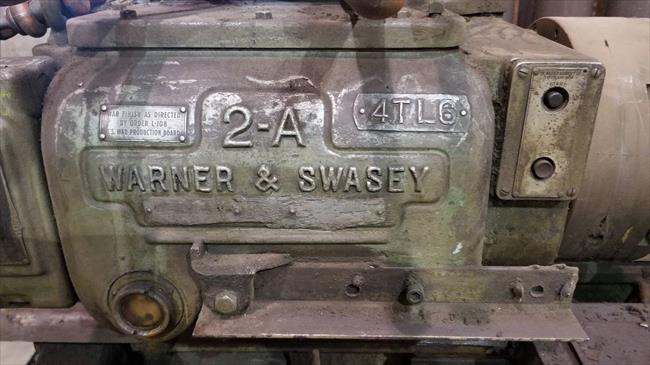 Photo Index - Warner & Swasey Co. - Model 2A turret lathe ...