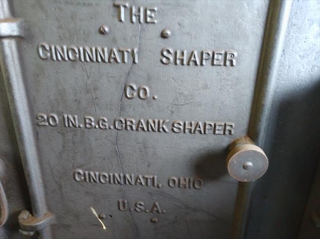 Photo Index - Cincinnati Shaper Co. / Cincinnati Inc. - 20 IN B. G. CRANK  SHAPER